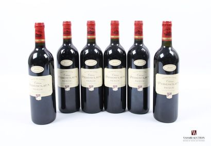 null 6 bottles Château PÉDESCLAUX Pauillac GCC 2000
	Perfect condition. N : 2 mid/low...