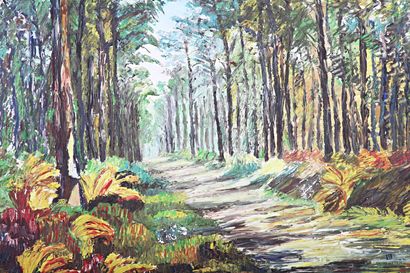 null FONTANILLE M. (XXème siècle)
Sentier dans la forêt landaise
Huile sur toile...