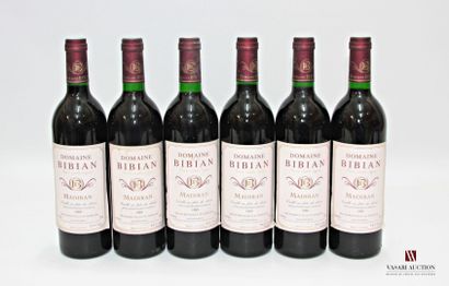 6 bouteilles	DOMAINE BIBIAN	Madiran	1989
	Cuvée...