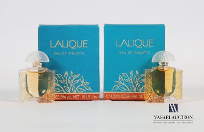 null LALIQUE 
Two eaux de toilette - 4,5 ml
(used condition, contents not guaranteed,...