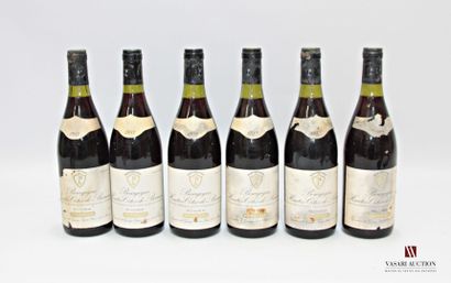 null 6 bottles BOURGOGNE Htes CÔTES DE BEAUNE mise Mommessin 1983
	Faded, stained...