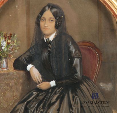 null LENGLET Hilaire (XIXème siècle), d'après
Portrait de jeune femme en deuil
Impression...