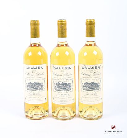 3 bouteilles	GALLIEN de Château DUDON	Sauternes	2008
	Et....
