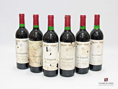 6 bouteilles	LE PARVIS	St Emilion mise nég.	1985
	Et....