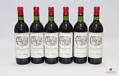 6 bouteilles	BOUQUETIN	Bordeaux mise nég.	1979
	Et....