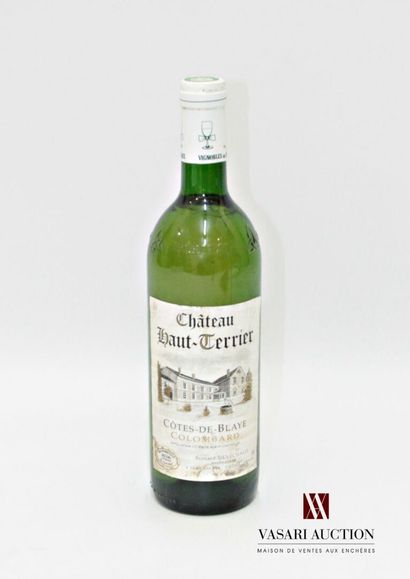 null 1 bottle Château HAUT TERRIER Côtes de Blaye white NM
	Colombard. Et. stained....