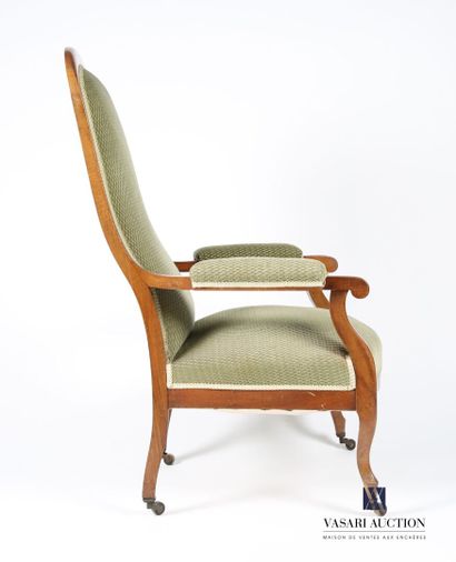null Lot including a voltaire armchair and a chair in fruit wood, the first one with...