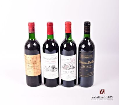 null Lot of 4 bottles including :
1 bottle Château MONTAIGUILLON Montagne St Emilion...