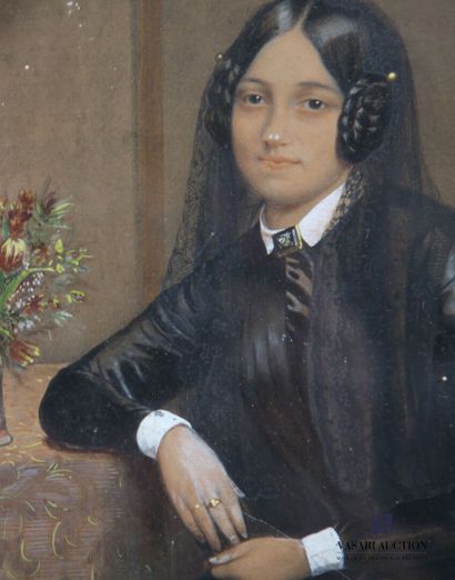 null LENGLET Hilaire (XIXème siècle), d'après
Portrait de jeune femme en deuil
Impression...