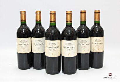6 bouteilles	CONNÉTABLE DE TALBOT	St Julien	2001
	Et.:...