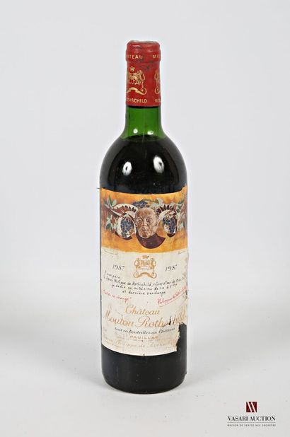 null 1 bouteille	Château MOUTON ROTHSCHILD	Pauillac 1er GCC	1987
	Et. de Hans Erni,...