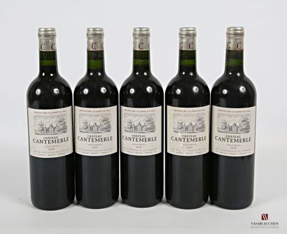 null *5 bouteilles	Château CANTEMERLE	Haut Médoc GCC	2010
	Et.: 4 excellentes, 1...