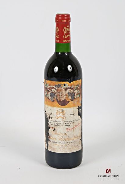 null 1 bouteille	Château MOUTON ROTHSCHILD	Pauillac 1er GCC	1987
	Et. de Hans Erni,...