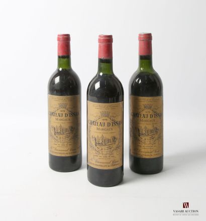null 3 bouteilles	Château d' ISSAN	Margaux GCC	1978
	Et. un peu fanées. N : 2 limite...