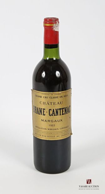 null 1 bouteille	Château BRANE CANTENAC	Margaux GCC	1983
	Et. légèrement tachée....