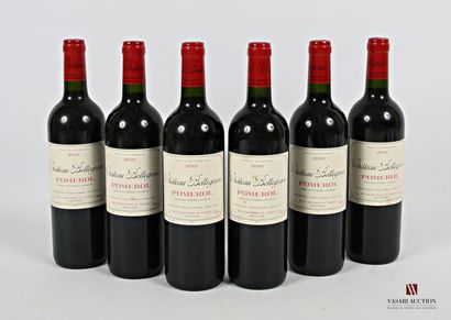 null *6 bouteilles	Château BELLEGRAVE	Pomerol	2010
	Et. un peu tachées. N : mi/bas...