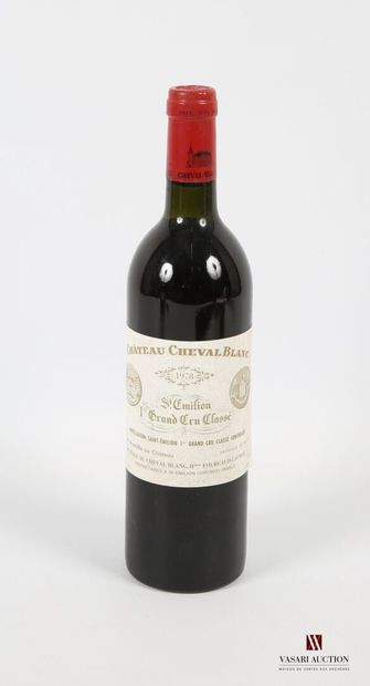 null 1 bottle Château CHEVAL BLANC St Emilion 1er GCC 1978
	Et. stained. N: bottom...