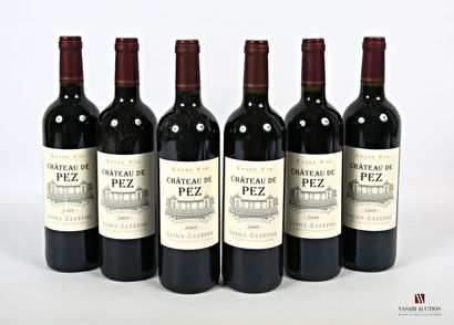 null *6 bouteilles	Château de PEZ	St Estèphe	2009
	Et.: 5 impeccables, 1 légèrement...