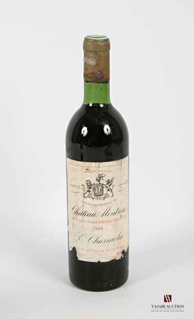 null 1 bouteille	Château MONTROSE	St Estèphe GCC	1966
	Et. fanée, tachée et déchirée....