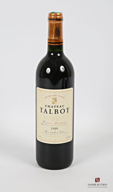 null 1 bouteille	Château TALBOT	St Julien GCC	1999
	Et. légèrement tachée et un peu...