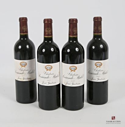 null *4 bouteilles	Château SOCIANDO MALLET	Haut Médoc	2009
	Et. fanées et tachées....