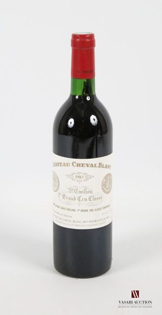 null 1 bottle Château CHEVAL BLANC St Emilion 1er GCC 1983
	And. slightly stained....