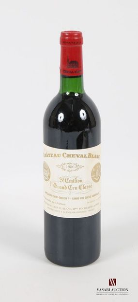 null 1 bottle Château CHEVAL BLANC St Emilion 1er GCC 1980
	And. a little stained....