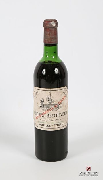 null 1 bouteille	Château BEYCHEVELLE	St Julien GCC	1970
	Et. tachée. N : ht/mi é...