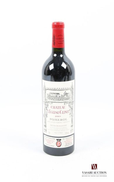 null 1 bouteille	Château L'EGLISE CLINET	Pomerol	2001
	Et. impeccable. Passe d'importation....