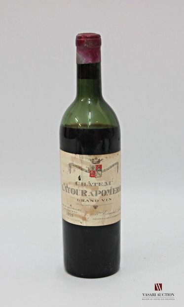 null 1 bouteille	Château LATOUR A POMEROL	Pomerol	1955
	Et. tachée (quelques petits...