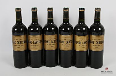 null *6 bouteilles	Château BRANE CANTENAC	Margaux GCC	2009
	Et.: 2 impeccables, 4...
