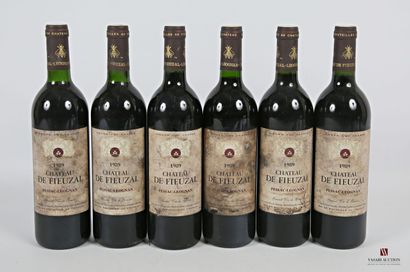 null *6 bouteilles	Château de FIEUZAL	Graves GCC	1989
	Et. fanées et tachées (1 un...