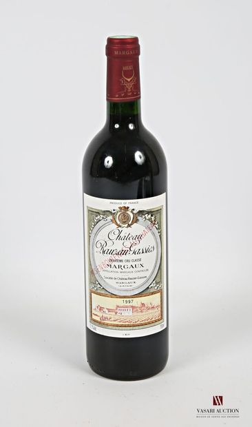null 1 bouteille	Château RAUZAN GASSIES	Margaux GCC	1997
	Et. à peine tachée. N :...