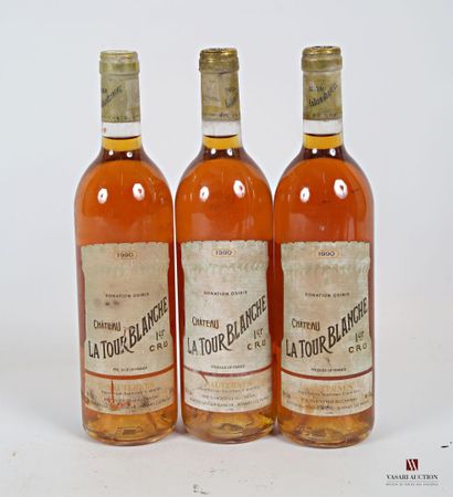 null *3 bouteilles	Château LA TOUR BLANCHE	Sauternes 1er GCC	1990
	Et. fanées et...