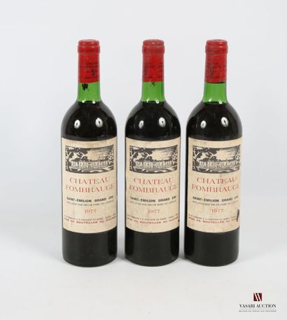 null 3 bouteilles	Château FOMBRAUGE	St Emilion GC	1977
	Et. tachées (1 accroc, 1...