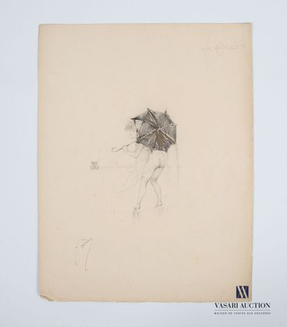 null APOUX Joseph (1846-1910)
Les Giboulées
Crayon et encre sur papier
Titré en haut...