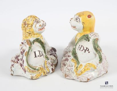null LA ROCHELLE, 2ème moitié du XVIIIème siècle
Couple de lion et lionne formant...