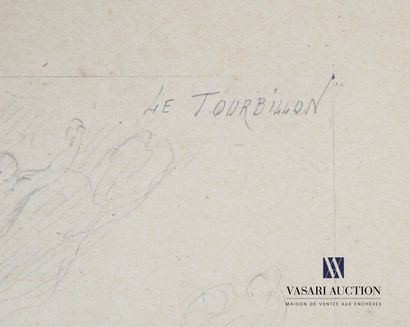 null APOUX Joseph (1846-1910)
Le tourbillon
Crayon et craie blanche sur papier
Titré...