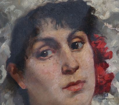 null ESPENAN-CRESSON Marguerite (1867-?)
Portrait de femme à la coiffe
Huile sur...