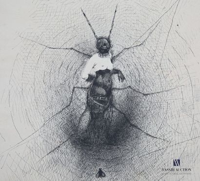 null APOUX Joseph (1846-1910)
L'araignée
Encre sur papier
Titré en bas à gauche et...