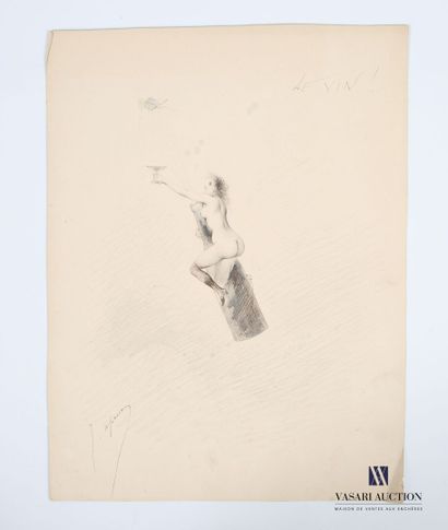 null APOUX Joseph (1846-1910)
Le Vin!
Crayon et encre sur papier
Titré en haut à...