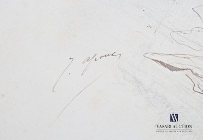 null APOUX Joseph (1846-1910)
Le vampire
Crayon et encre sur papier
Titré en haut...