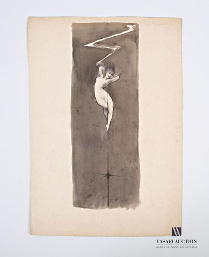 null APOUX Joseph (1846-1910)
La foudre
Encre sur papier
Titré en haut à droite et...