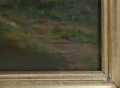 null TRUJAT Yohan (XIX-XXème siècle)
Scène lacustre en automne
Huile sur toile
Signée...