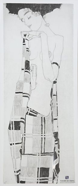 null SCHIELE Egon (1890-1918), d'après
Gerti Schiele au drapé à carreaux,1907
Offset...
