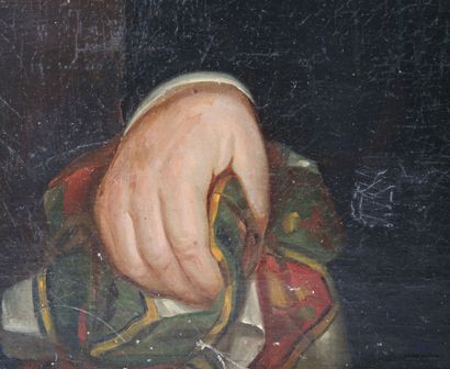 null FRANS (XIXème siècle)
Portrait de riche négociant 
Huile sur toile
Signée et...