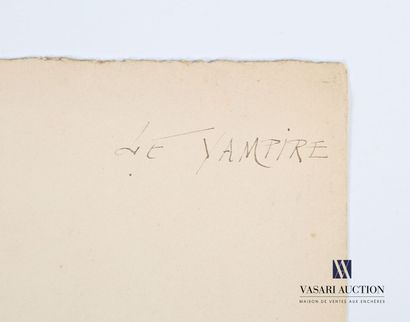 null APOUX Joseph (1846-1910)
Le vampire
Crayon et encre sur papier
Titré en haut...