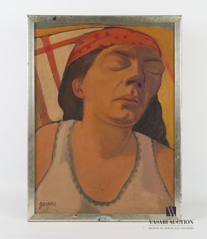 null JESPERS Floris (1889-1965)
Portrait de femme au turban
Huile sur panneau
Signée...