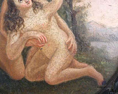 null Ecole ITALIENNE du début du XIXe siècle
Adam et Eve 
Papier marouflé sur panneau...