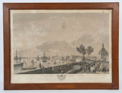 null VERNET Joseph (1714-1789) peintre d'après
Vue de la ville et du port de Bordeaux,...